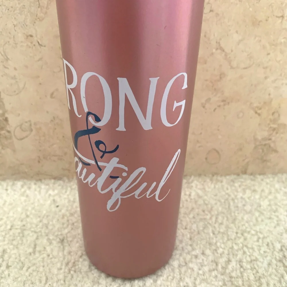 Target 20 oz. Pink Frosted Stainless Steel Bottle NEW